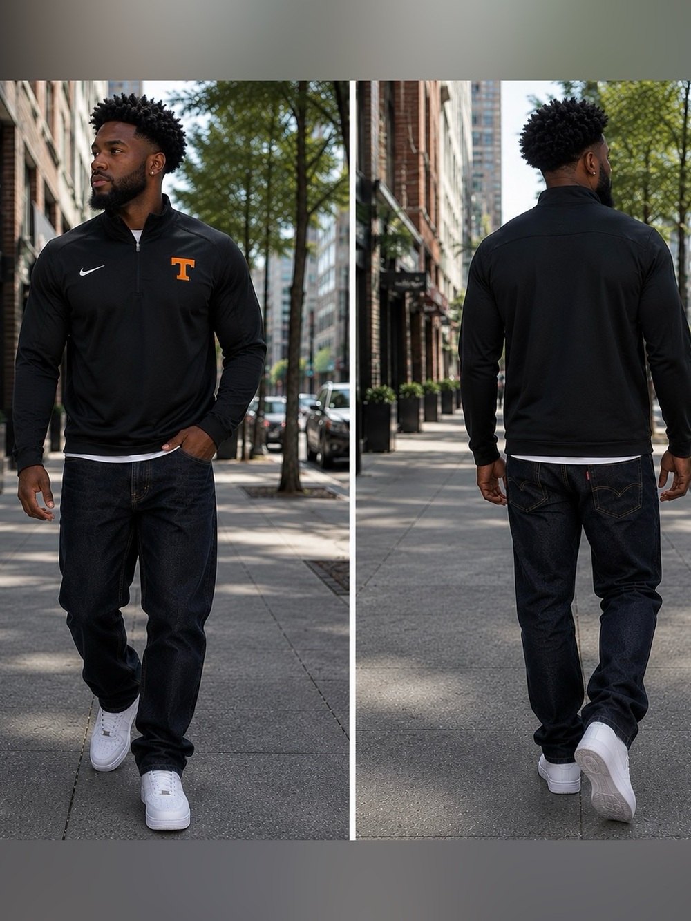 Men's Nike Black Tennessee Volunteers Primetime Pacer Performance Half-Zip Top